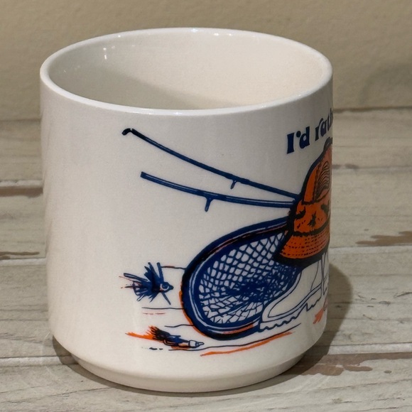 Vintage Fishing Coffee Mug I'd Rather be Fishing - 1978 - Picture 2 of 6